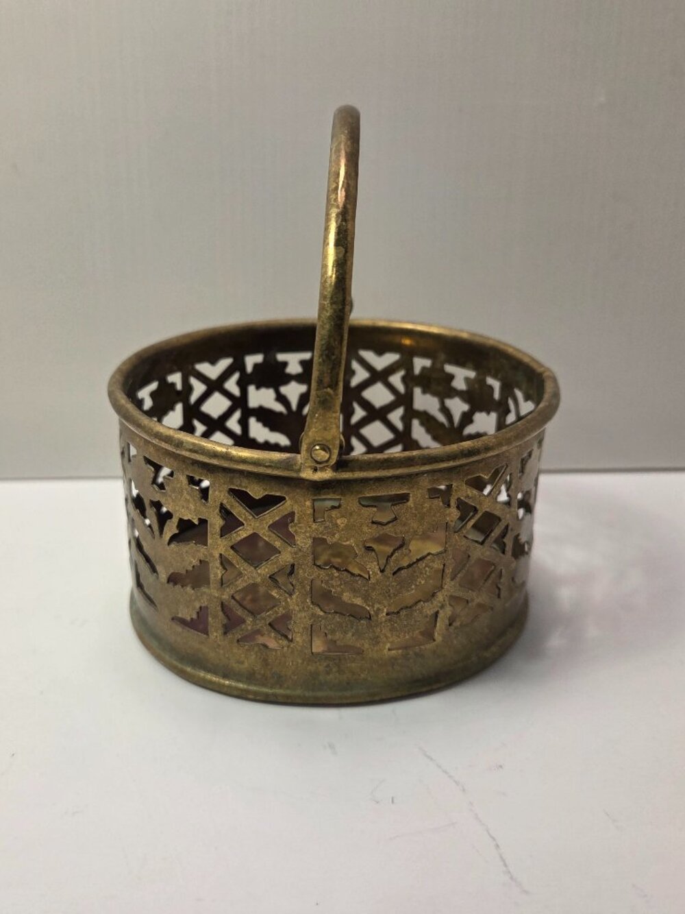 Vintage Pier 1 Brass Basket